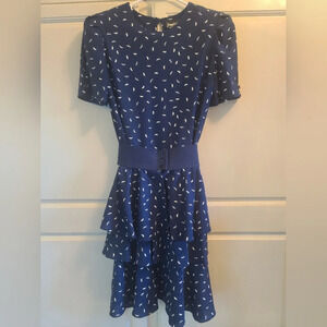 Jenny Petites Vintage Ruffle Belt Dress